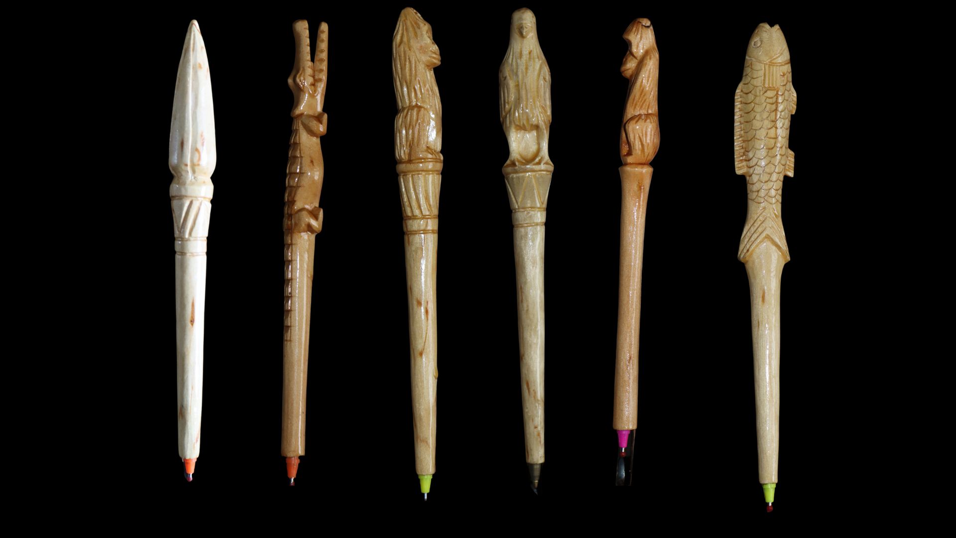 Hand-crafted pens made by young artists in the Democratic Republic of Congo